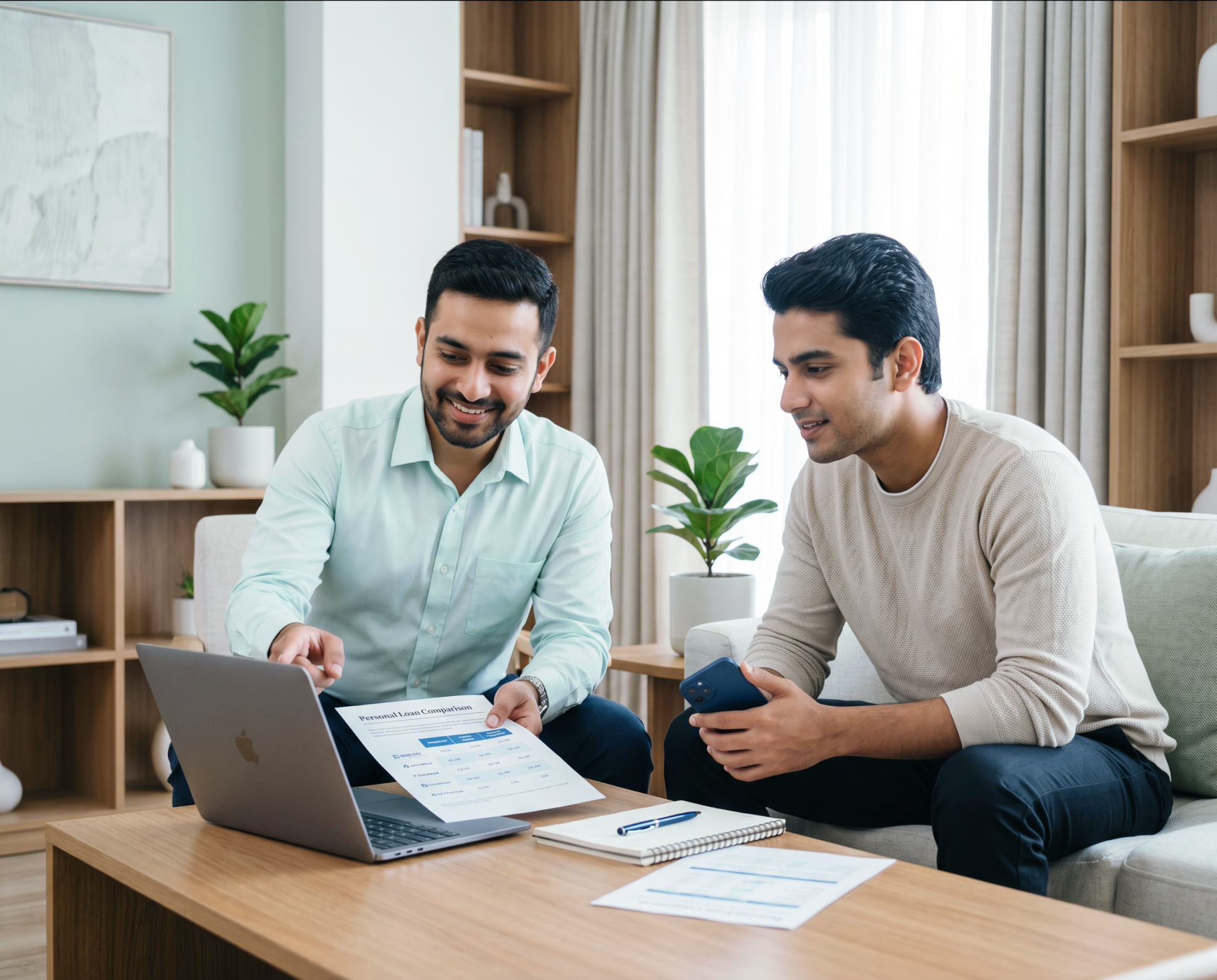 An Orenda advisor reviewing loan options with a customer